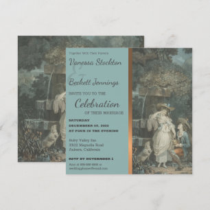 Vintag Happy Couple Wedding Einladung