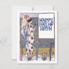 Vintag Happy Geburtstag Postkarte