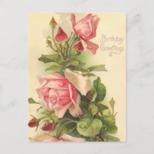 Vintag Happy Geburtstag Postkarte