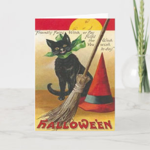 Vintag Happy Halloween Poster Grußkarte Karte