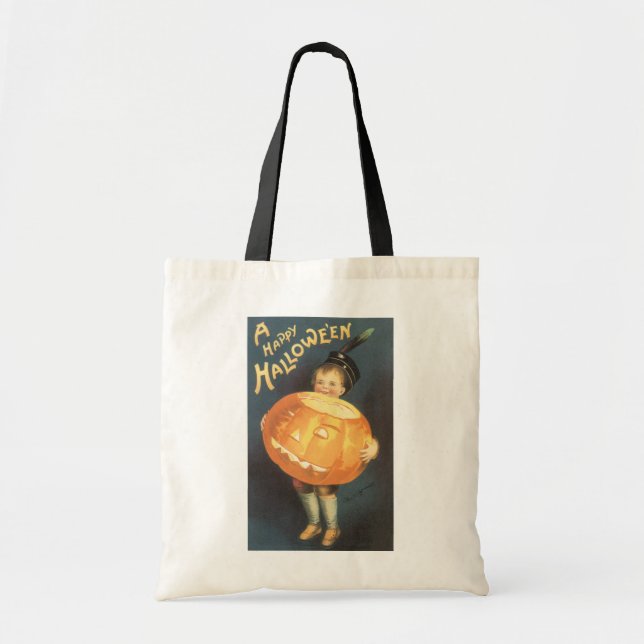 Vintag Happy Halloween von Ellen Clapsaddle Tragetasche (Vorne)