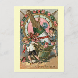 Vintag "Happy New Year" Feiertagspostkarte