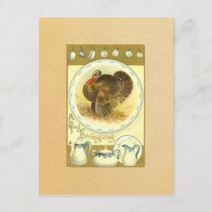 Vintag Happy Thanksgiving Postkarte