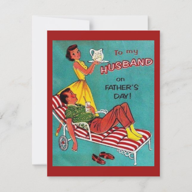 Vintag Happy Vatertag Husband Card (Vorderseite)