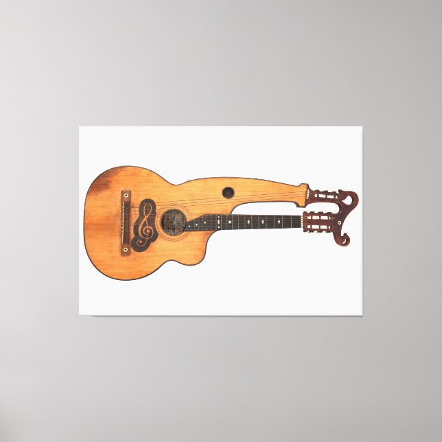 VINTAG HARP GUITAR 40x60 Leinwanddruck (Vorderseite)