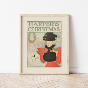 Vintag Harpers Weihnachten 1896 Poster