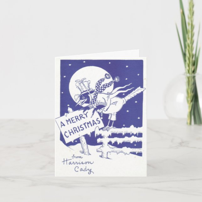 Vintag Harrison Cady Weihnachtskarte Feiertagskarte (Vorderseite)