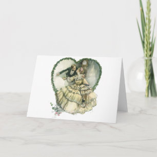 Vintag Harrison Fisher, Weihnachtsbräune und Gräue Feiertagskarte