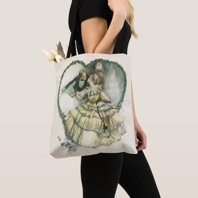 Vintag Harrison Fisher, Weihnachtsbräune und Gräue Tasche (Von Nahem)