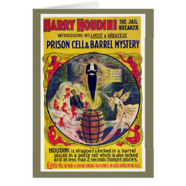 Vintag Harry Houdini Prison Cell & Barrel Mystery