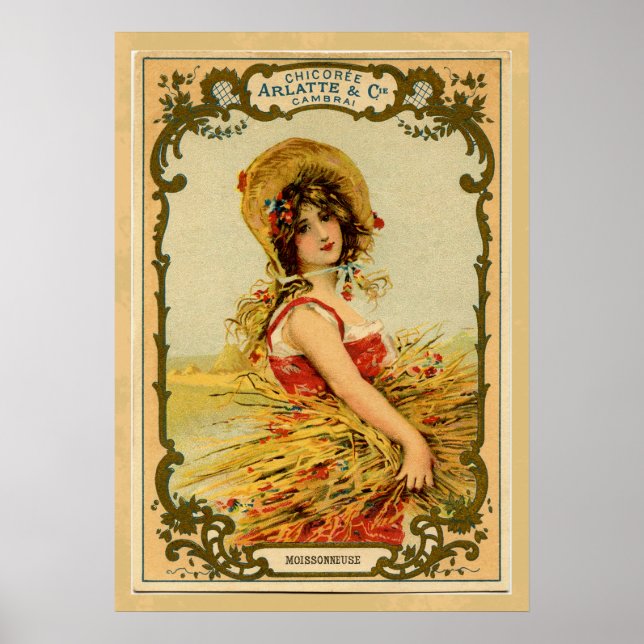 Vintag Harvest Girl Poster (Vorne)