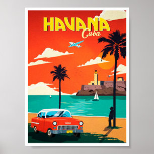 Vintag Havana Kuba Poster