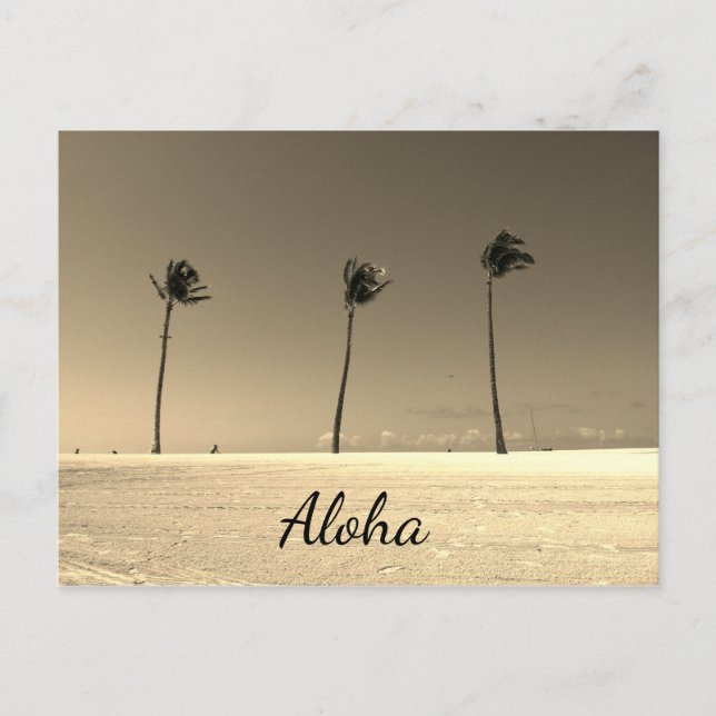 Vintag Hawaii Aloha Postkarte (Vorderseite)