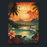 Vintag Hawaii Beach Travel Art Poster<br><div class="desc">Entfliehen Sie mit unserem Tropical Beach Travel Poster in das pulsierende Paradies des Vintagen Hawaii. Tauchen Sie ein in die Schönheit eines farbenfrohen hawaiianischen Strandes,  der in dieser atemberaubenden Vintagen Illustration eingefangen wurde. Das sind weitere 100% Schnürhammer Designs.</div>