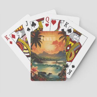 Vintag Hawaii Beach Travel Art Spielkarten