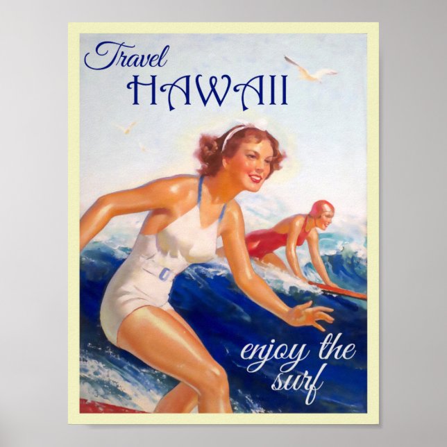 Vintag Hawaii Reiseplakat Poster (Vorne)