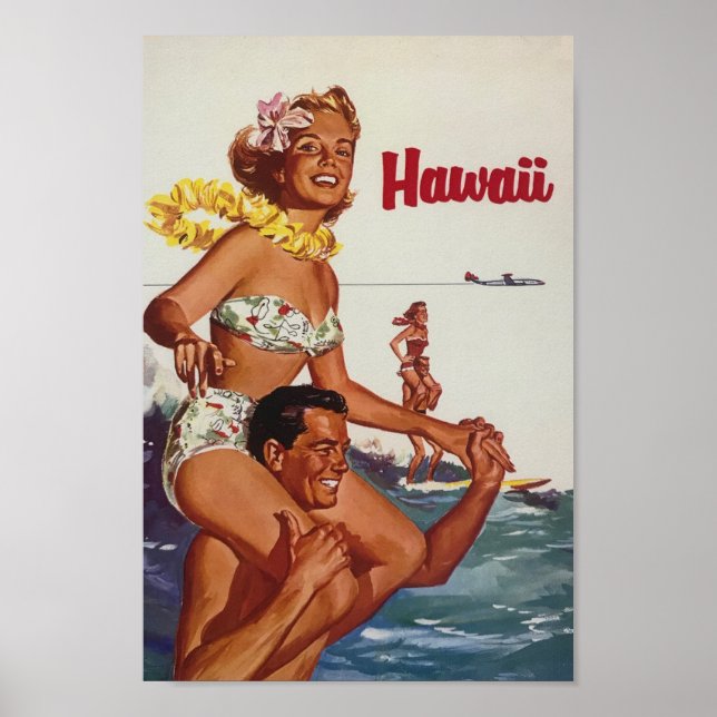 Vintag Hawaii Reiseplakat Poster (Vorne)