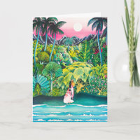 Vintag Hawaii Reiseplakat Postkarte