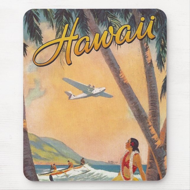 Vintag Hawaii Travel Mousepad (Vorne)