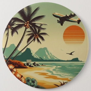 Vintag Hawaii/Tropisch Button