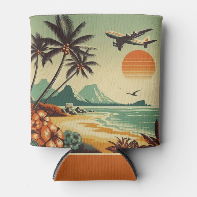 Vintag Hawaii/Tropisch Dosenkühler (Vorderseite)
