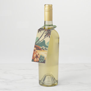 Vintag Hawaii/Tropisch Flaschenanhänger