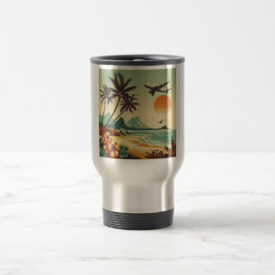 Vintag Hawaii/Tropisch Reisebecher