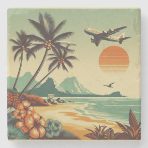Vintag Hawaii/Tropisch Steinuntersetzer