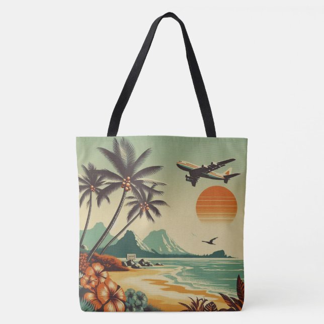 Vintag Hawaii/Tropisch Tasche (Vorderseite)