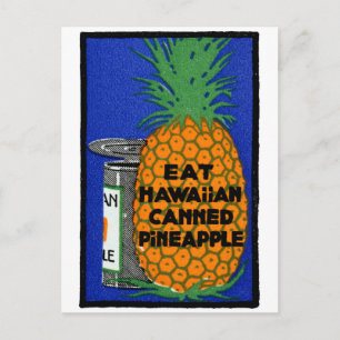 Vintag-Hawaiianische Ananas Postkarte