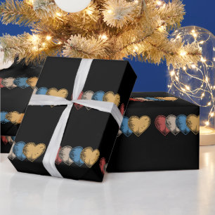 Vintag Hearts Cool Retro Valentinstag Geschenk Geschenkpapier