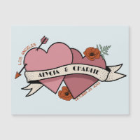 Vintag Hearts Magnet Hochzeit