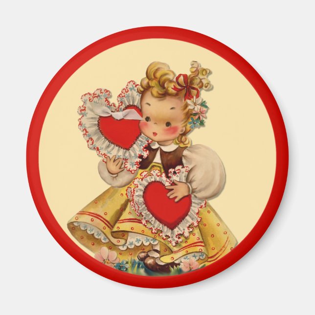 Vintag Hearts Sweetheart Magnet (Vorne)