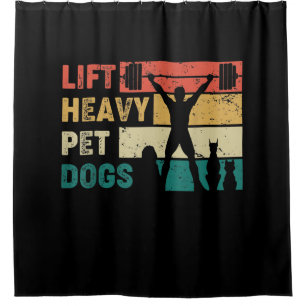 Vintag Heavy Hunde Hunde Hunde Fitness Duschvorhang