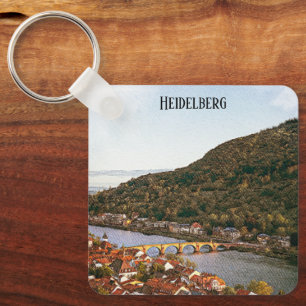 Vintag Heidelberg Deutschland Stadtansicht Schlüsselanhänger