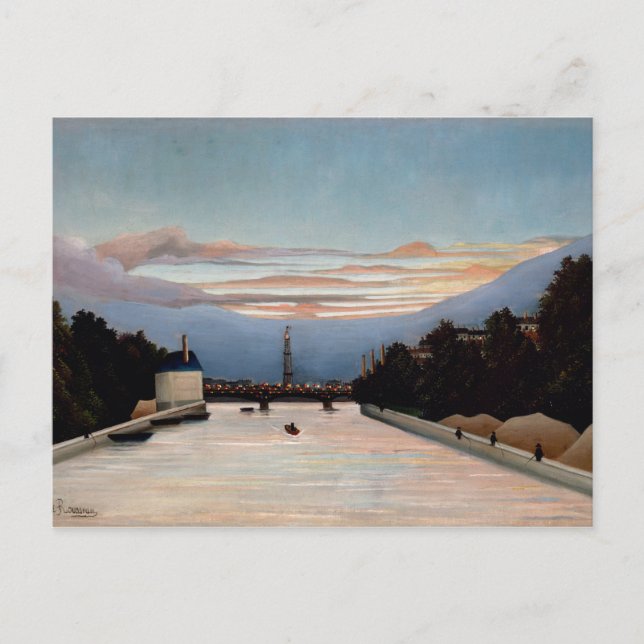 Vintag Henri Rousseau Der Eiffelturm Postkarte (Vorderseite)