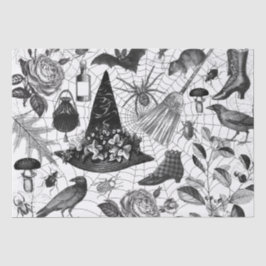 Vintag-Hexe-Halloween-Ephemera Seidenpapier