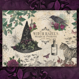 Vintag-Hexe-Halloween-Ephemera Seidenpapier