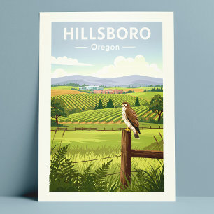 Vintag Hillsboro Oregon Postkarte