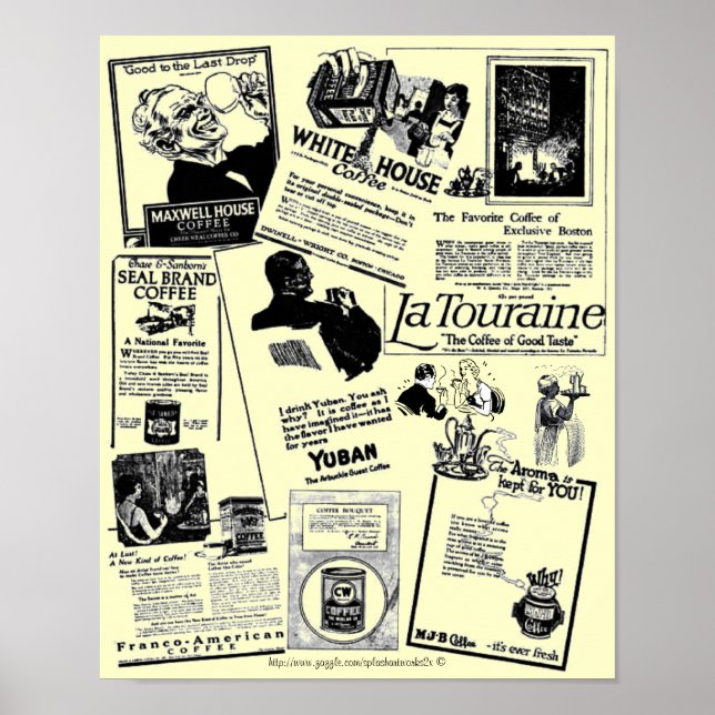 Vintag & Historischer Kaffee und Medley-1922 Poster (Vorne)