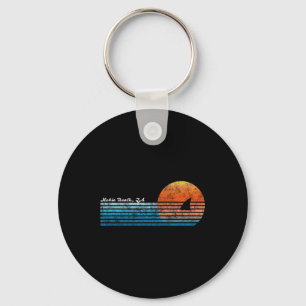 Vintag Hobie Beach Retro 80er Shark Fin Sunset Schlüsselanhänger