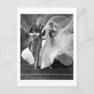 Vintag Hochzeit Postkarte