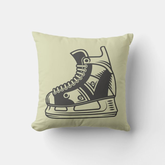 Vintag Hockey-Skate Kissen (Vorderseite)