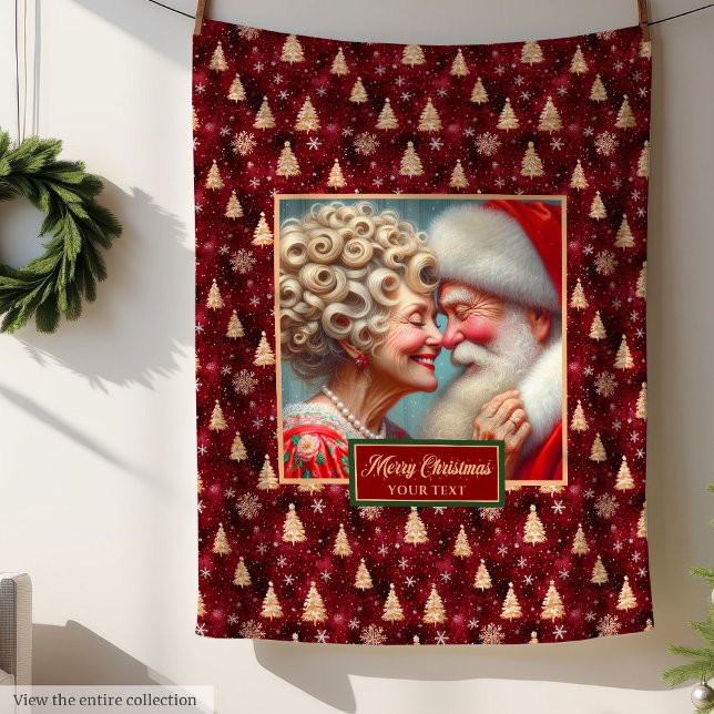 Vintag Holiday Blanket Gemütliches Weihnachtsfest Fleecedecke (Vintage Holiday Blanket Cozy Christmas Santa Claus)