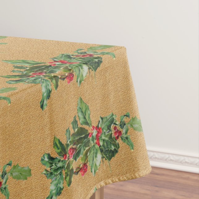 Vintag Holiday Holly Tischdecke (Beispiel)
