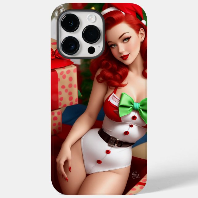 Vintag Holiday Pinup iPhone Case (Rückseite)