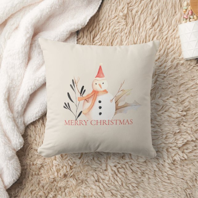 Vintag Holiday Snowman Weihnachten Kissen (Decke)