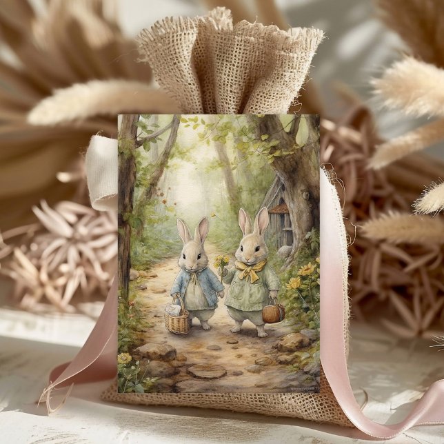 Vintag Holidays Bunny Feiertagspostkarte (Von Creator hochgeladen)