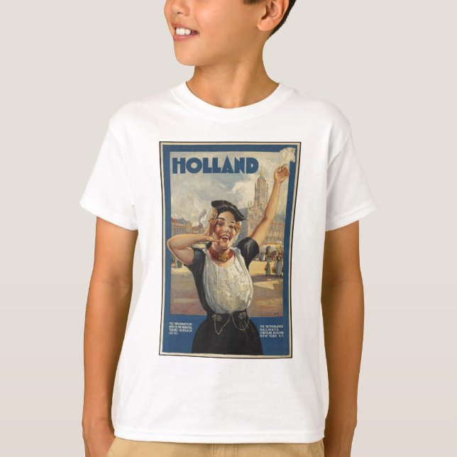 Vintag Holland Air Travel T-Shirt (Vorderseite)