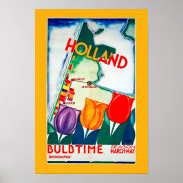Vintag Holland Bulb Time Poster